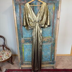 Elegant Gold Maxi Dress